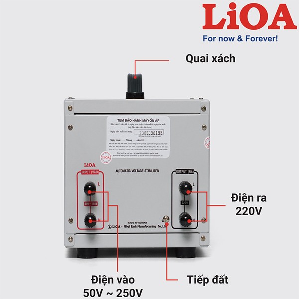 Cách lắp đặt ổn áp LiOA 2KVA DRII-2000II