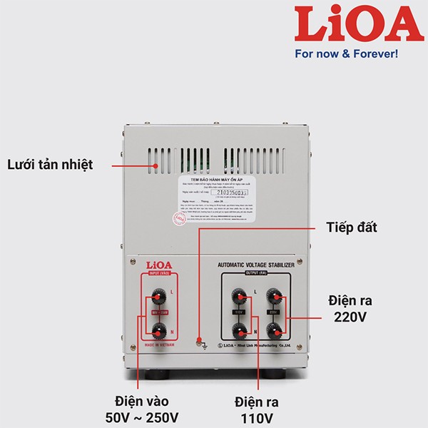 Cách lắp đặt ổn áp LiOA 5KVA dải 50V