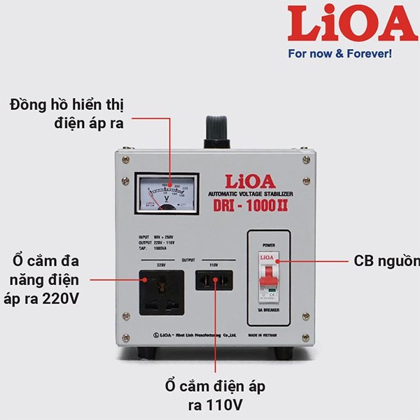 Hướng dẫn sử dụng ổn áp LiOA DRI-1000II