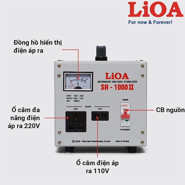 Hướng dẫn sử dụng ổn áp LiOA SH-1000II