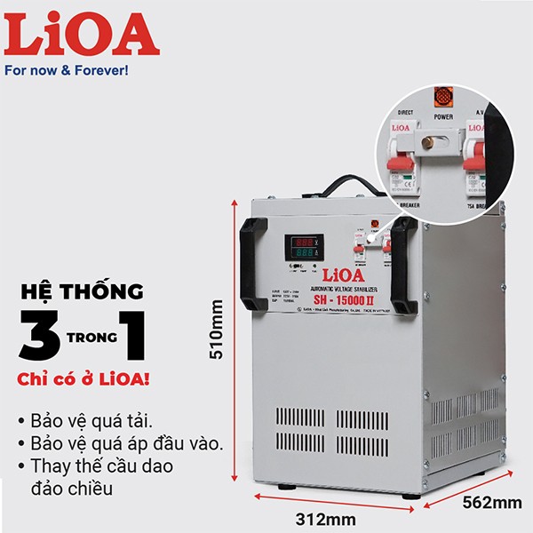 Máy ổn áp LiOA SH-15000II 