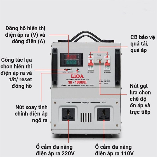 Hướng dẫn sử dụng ổn áp LiOA SH-10000II
