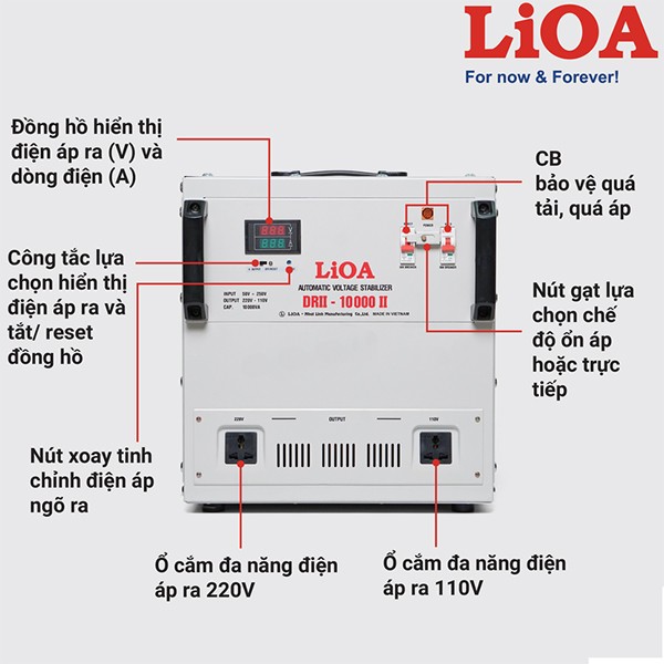 Hướng dẫn sử dụng ổn áp LiOA DRII-10000II