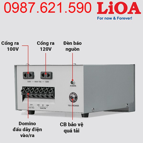 Hướng dẫn sử dụng biến áp tự ngẫu LiOA 3000VA