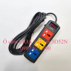 Ổ cắm LiOA 3 lỗ 5m 3D52N
