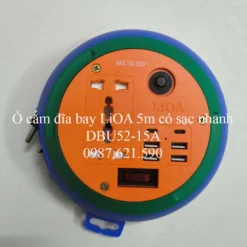 Ổ cắm đĩa bay LiOA DBU52-15A có sạc nhanh