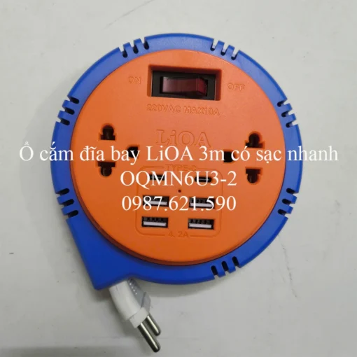 Ổ cắm đĩa bay LiOA OQMN6U3-2 có sạc nhanh