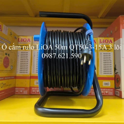 Ổ cắm rulo LiOA 50m QT50-3-15A 3 lõi