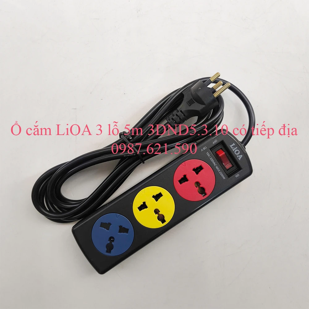 Ổ cắm LiOA 3 lỗ 5m 3DND5.3.10