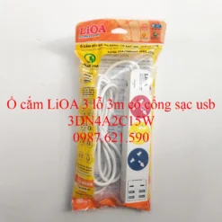 Ổ cắm LiOA 3 lỗ 3m 3DN4A2C15W